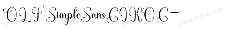OLF SimpleSansCJKOC字体转换